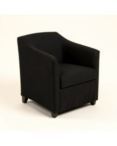 Guse Linen Side Chair In Black (synthetic illustration; no displayed measurements)