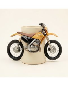 A Dirt Bike With Dirt Lover Coffee Mug (synthetic illustration; no displayed measurements)