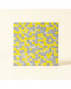 12 '' X 12 '' Pvc Peel & Stick Mosaic Tile In Gray/Yellow (synthetic illustration; no displayed measurements)