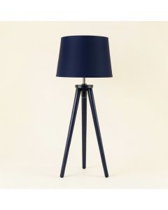 Birch Canyon Floor Lamp With A Plain Fabric Shade - Navy (synthetic illustration; no displayed measurements)