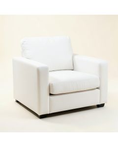 Slate Brook Upholstered Armchair - White (synthetic illustration; no displayed measurements)
