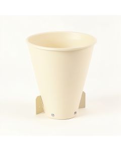 Bay Dale Empty Railing Planter With Integral Brackets - Ivory (synthetic illustration; no displayed measurements)