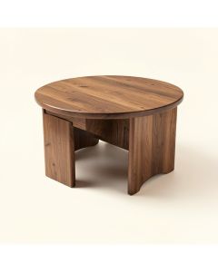 Davisson Solid Wood Drum Coffee Table (synthetic illustration; no displayed measurements)