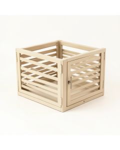 Hazel Bend Empty Furniture-Style Pet Crate - Beige (synthetic illustration; no displayed measurements)