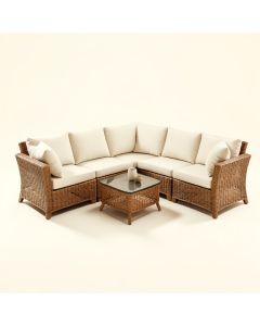 Chanera 4 Piece Rattan Sofa Seating Group With Cushions (synthetic illustration; no displayed measurements)