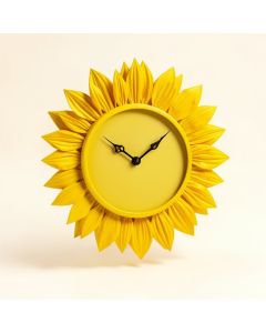 Oversized Bowerston Metal Sunflower 31 '' Wall Clock (synthetic illustration; no displayed measurements)