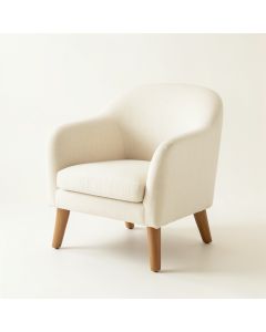 Brook Dale Upholstered Armchair - Cream (synthetic illustration; no displayed measurements)