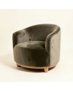 Tryphena 32 '' Wide Velvet Barrel Chair (synthetic illustration; no displayed measurements)