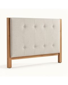 Nail Button Border Upholstered Panel Headboard (synthetic illustration; no displayed measurements)