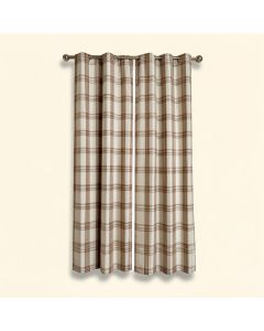 Jardine Plaid Sheer Grommet Single Curtain Panel (synthetic illustration; no displayed measurements)