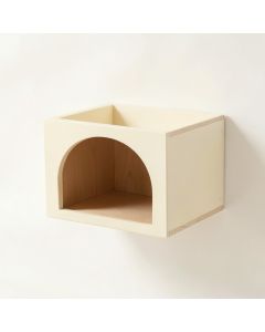 Willow Crest Wall-Mounted Cat Perch - Cream (synthetic illustration; no displayed measurements)