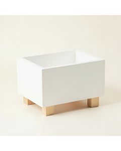 Linden Bend Empty Raised Planter - White (synthetic illustration; no displayed measurements)