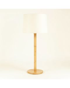 Linden Canyon Floor Lamp With A Plain Fabric Shade - Ivory (synthetic illustration; no displayed measurements)