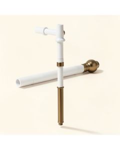 Inman Ball Telescoping Drapery Single Curtain Rod (synthetic illustration; no displayed measurements)