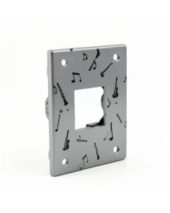 Music Note And Clarinet 1-Gang Toggle Light Switch Wall Plate (synthetic illustration; no displayed measurements)