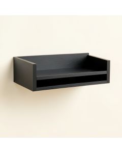 Clay Crossing Wall-Mounted Shelf - Black (synthetic illustration; no displayed measurements)