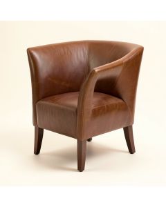 Marr Genuine Leather Upholstered Dining Chair (synthetic illustration; no displayed measurements)