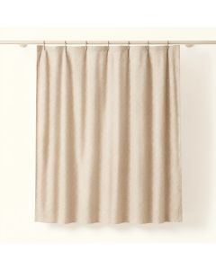 Briar Bridge Shower Curtain Hanging Flat From A Plain Rod - Beige (synthetic illustration; no displayed measurements)