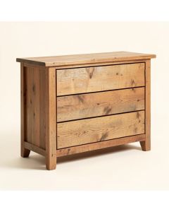 Adelbert 55 '' Wide 3 Drawer Pine Wood Sideboard (synthetic illustration; no displayed measurements)