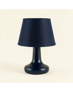 Olive Bend Table Lamp With A Plain Fabric Shade - Navy (synthetic illustration; no displayed measurements)