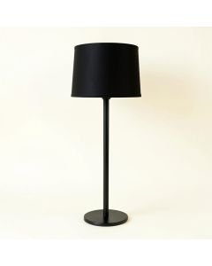 Flint Crossing Floor Lamp With A Plain Fabric Shade - Black (synthetic illustration; no displayed measurements)