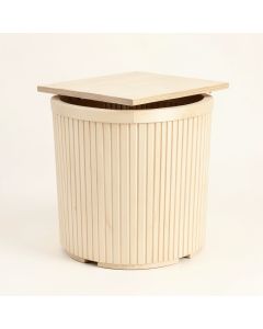 Stone Canyon Closed Garden Compost Bin - Ivory (synthetic illustration; no displayed measurements)