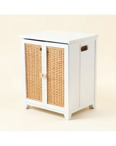 Wooden Bathroom Cabinet Laundry Hamper (synthetic illustration; no displayed measurements)
