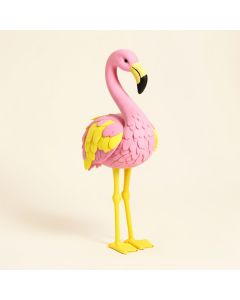 Standing Feathered Flamingo Decoration (synthetic illustration; no displayed measurements)