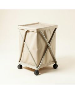 Folding Rolling Laundry Cart (synthetic illustration; no displayed measurements)