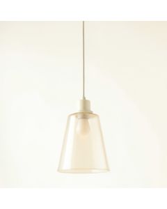 Heath Bluff Pendant Light Suspended From One Plain Cable - Cream (synthetic illustration; no displayed measurements)