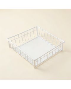 Vale Field Empty Under-Desk Cable Tray - White (synthetic illustration; no displayed measurements)