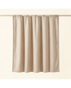Pine Brook Shower Curtain Hanging Flat From A Plain Rod - Beige (synthetic illustration; no displayed measurements)