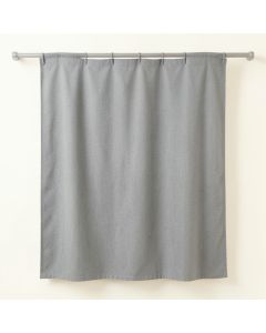 Elm Branch Shower Curtain Hanging Flat From A Plain Rod - Gray (synthetic illustration; no displayed measurements)