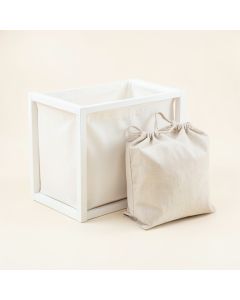 Linden Arc Laundry Sorting Station With Plain Removable Bags (synthetic illustration; no displayed measurements)