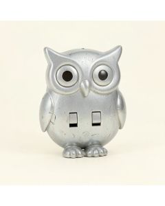 Cute Owl On Light Background 2-Gang Toggle Light Switch Wall Plate (synthetic illustration; no displayed measurements)