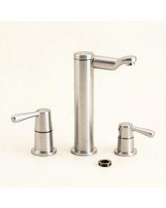 Silver Sage Widespread Bathroom Faucet With Brass Pop-Up Drain (synthetic illustration; no displayed measurements)