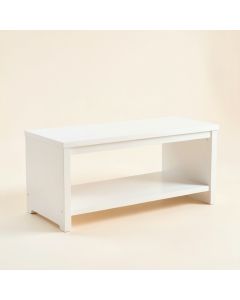 Bay Bridge Indoor Bench - White (synthetic illustration; no displayed measurements)