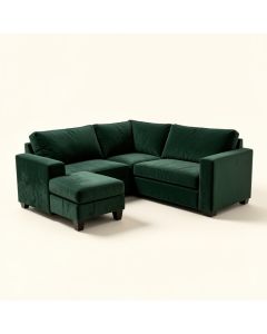 Shelton 83 '' Wide Velvet Reversible Sleeper Sofa & Chaise (synthetic illustration; no displayed measurements)