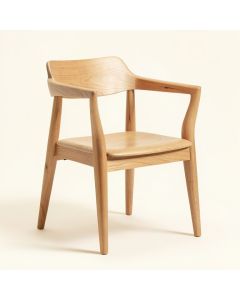 Agustin Solid Wood Side Chair In Natural (synthetic illustration; no displayed measurements)