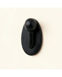 Elm Branch Wall-Mounted Robe Hook - Black (synthetic illustration; no displayed measurements)