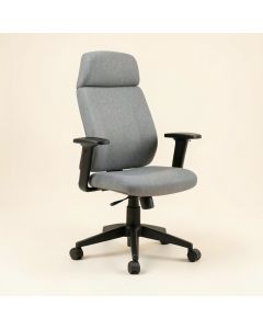 Cotton Swivel Desk Chair with Arms (synthetic illustration; no displayed measurements)