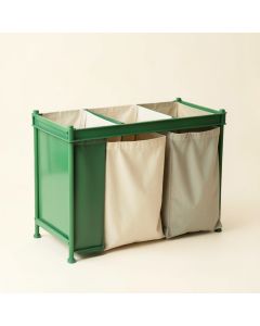 Laurel Brook Laundry Sorting Station With Plain Removable Bags - Green (synthetic illustration; no displayed measurements)