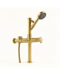Solid Brass Pressure-Balanced Complete Shower System With Rough-In Valve (synthetic illustration; no displayed measurements)