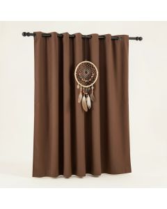 Southwestern Dream Catcher With Beads And Feathers Semi-Sheer Thermal Rod Pocket Single Curtain Panel (synthetic illustration; no displayed measurements)