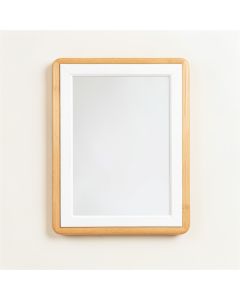 Glen Branch Framed Wall Mirror - White (synthetic illustration; no displayed measurements)