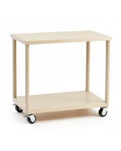 Meadow Crest Empty Rolling Workshop Cart - Beige (synthetic illustration; no displayed measurements)