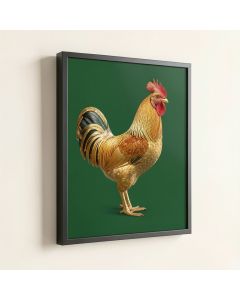 Band Of Gold Rooster - Print (synthetic illustration; no displayed measurements)