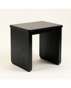 Clay Edge Side Table - Black (synthetic illustration; no displayed measurements)