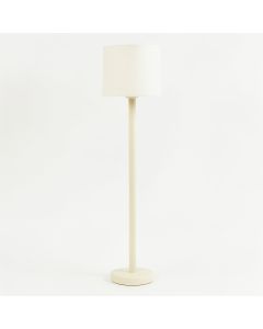 River Bluff Floor Lamp With A Plain Fabric Shade - Cream (synthetic illustration; no displayed measurements)