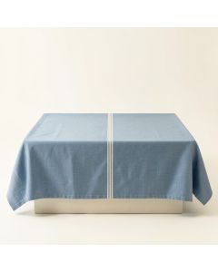 Vale Arc Flat Bed Sheet - Blue (synthetic illustration; no displayed measurements)